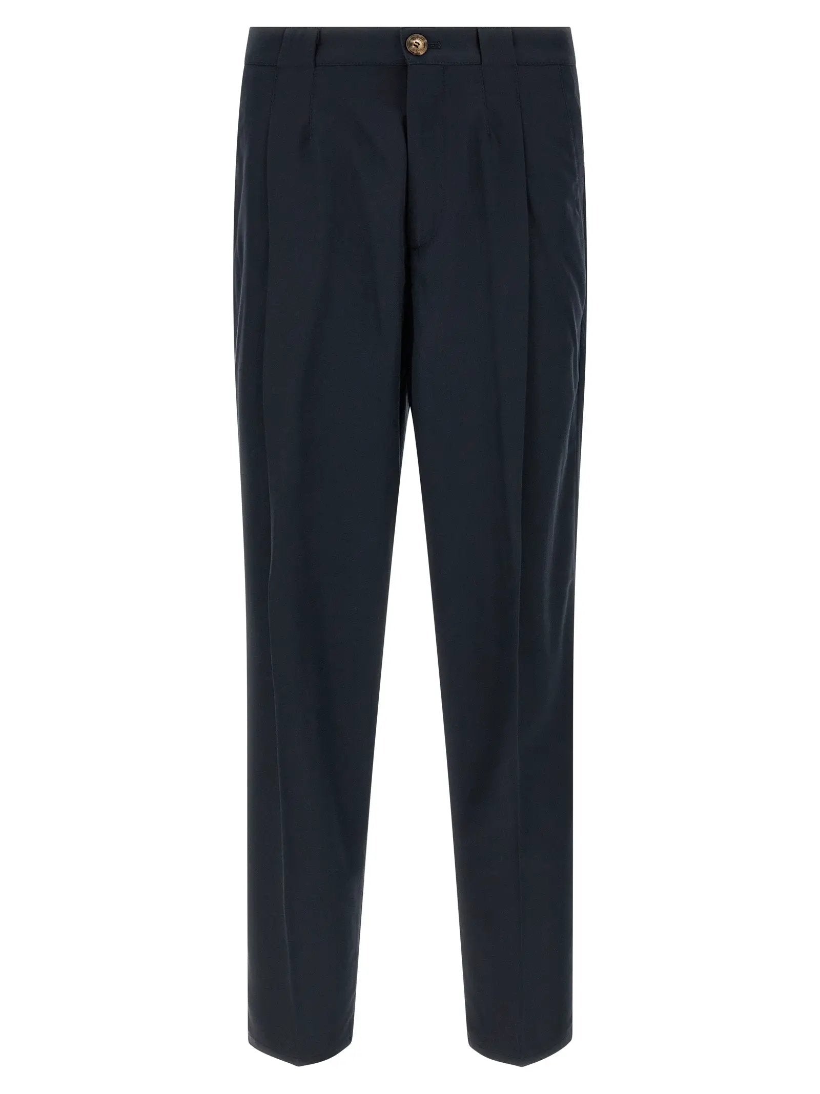 Brunello Cucinelli Blue Cotton Chino Pants