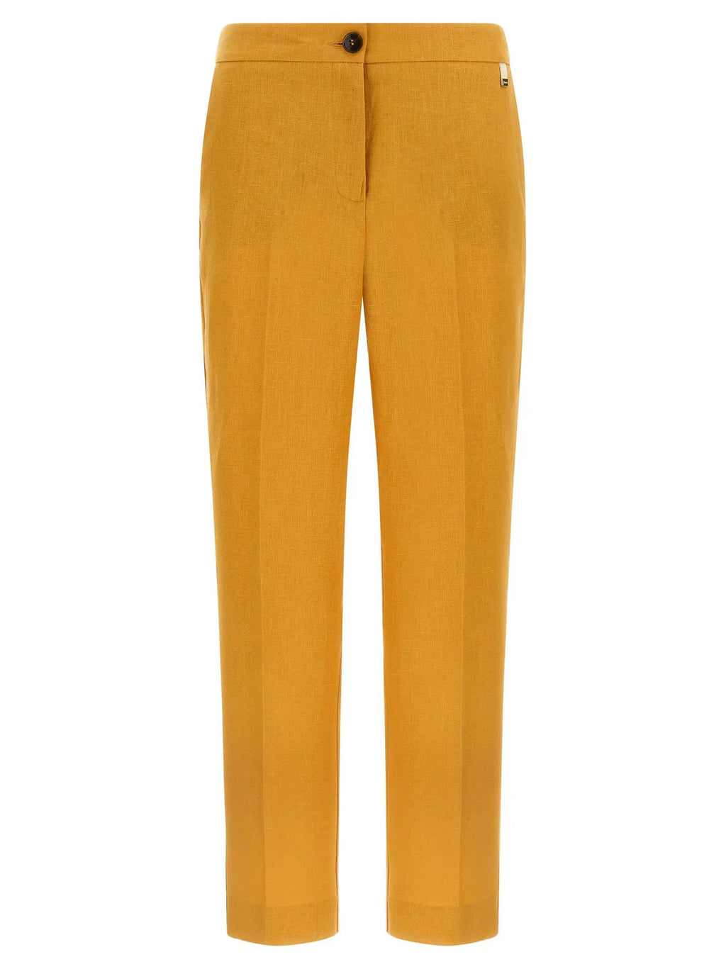 Herno Orange Linen Casual Pants