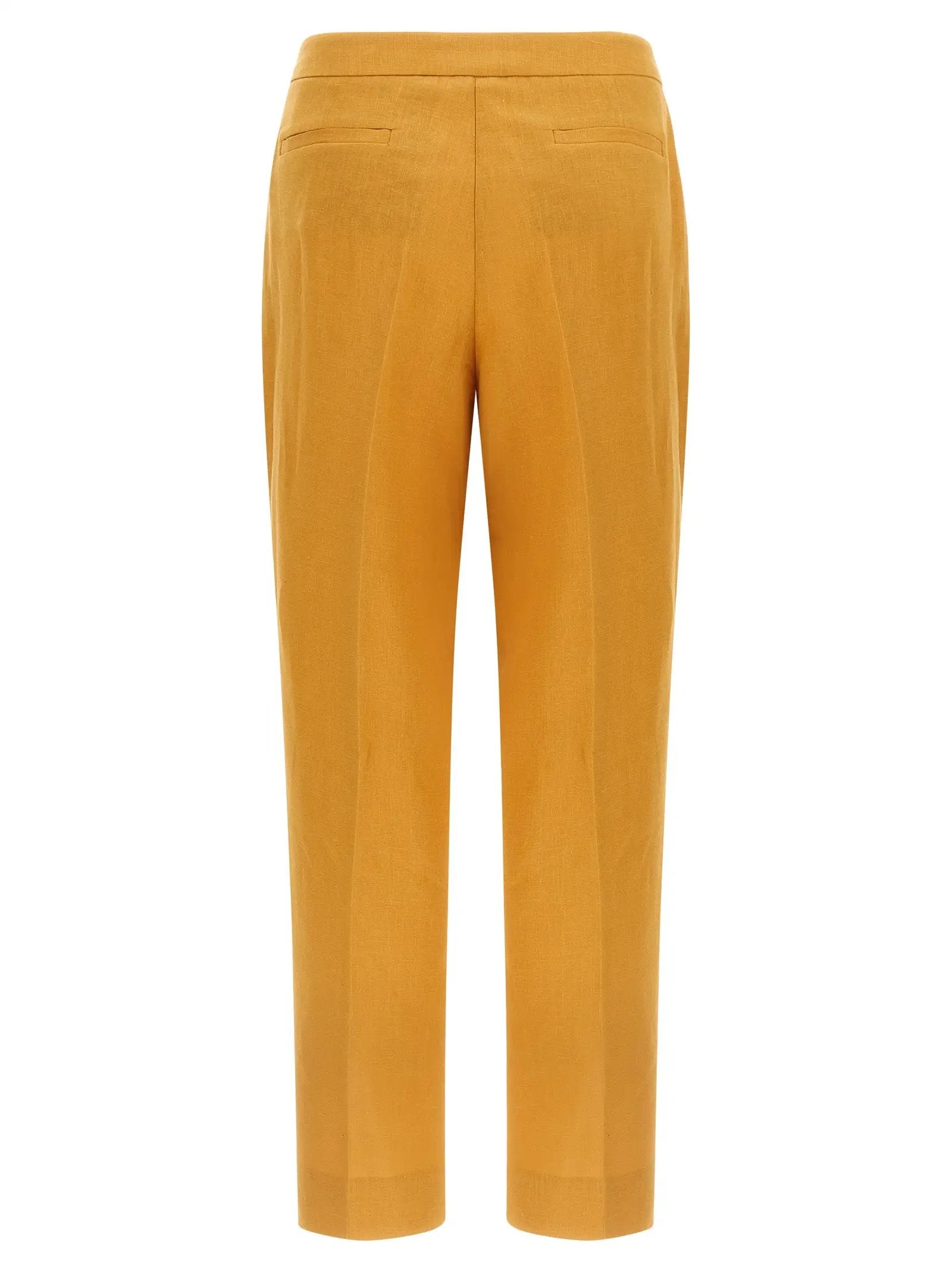 Herno Orange Linen Casual Pants