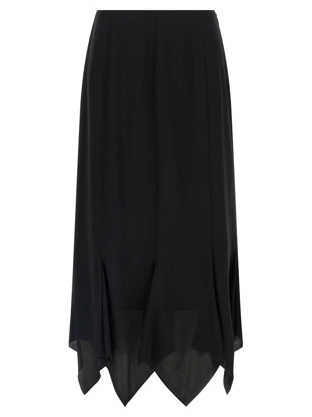 Valentino Garavani Black Silk Midi Skirt