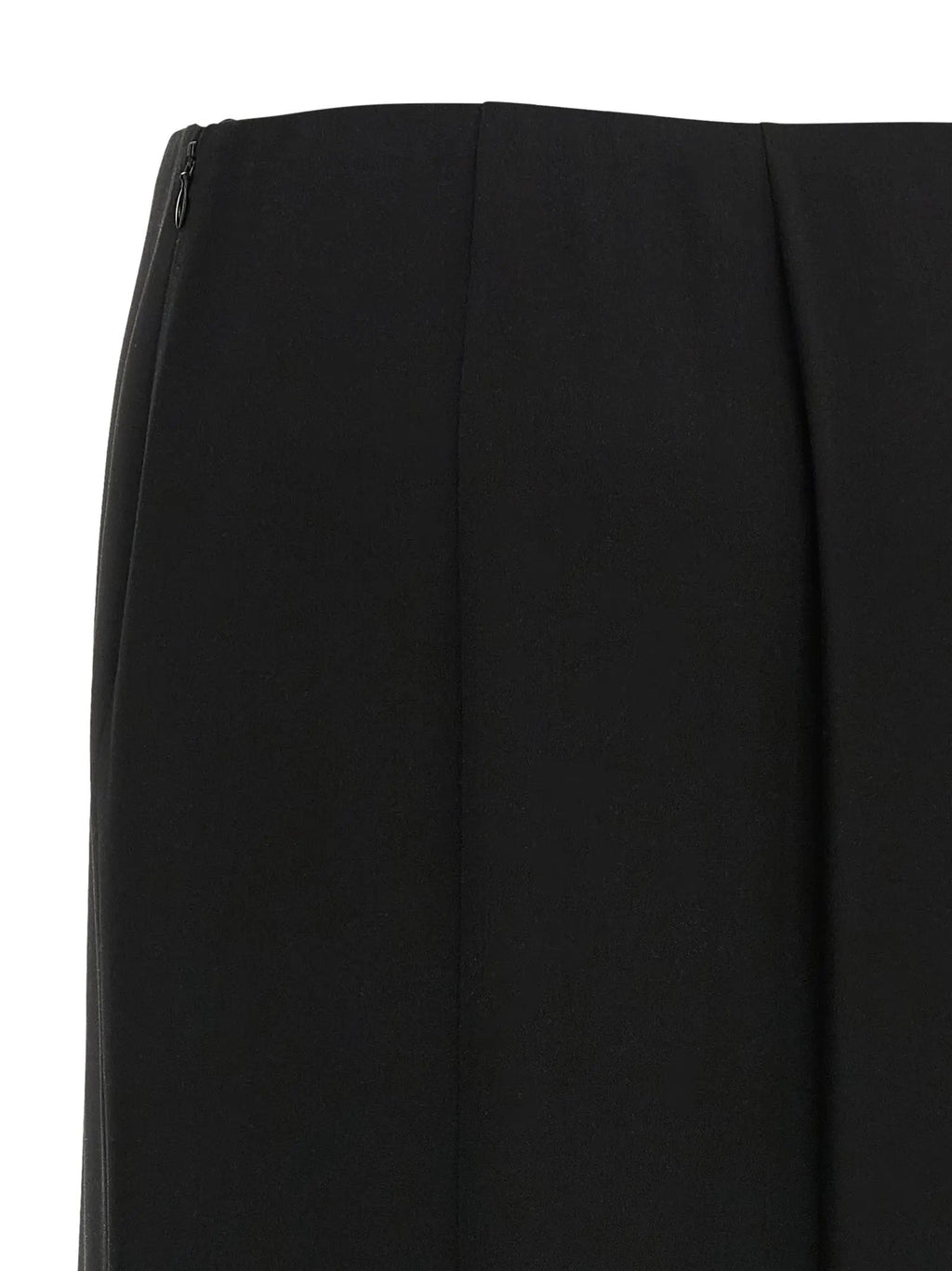 Valentino Garavani Black Silk Midi Skirt