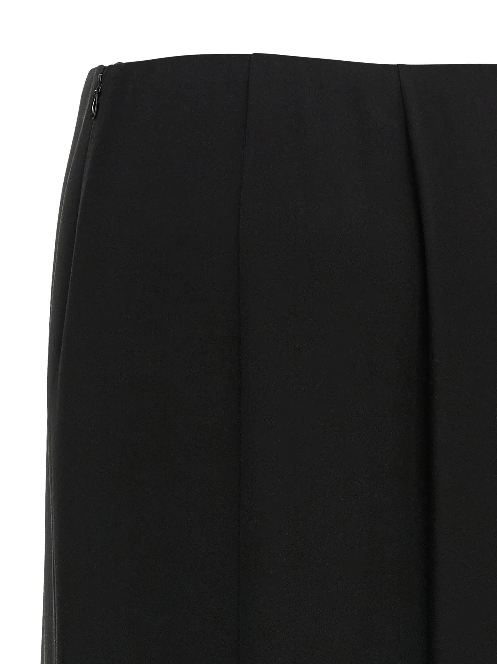 Valentino Garavani Black Silk Midi Skirt