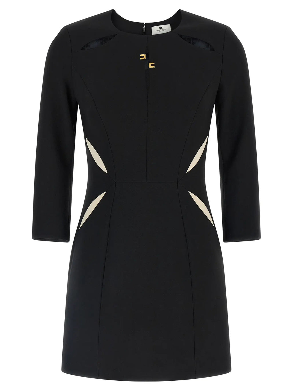 Elisabetta Franchi Bicolor Polyester Short Dress