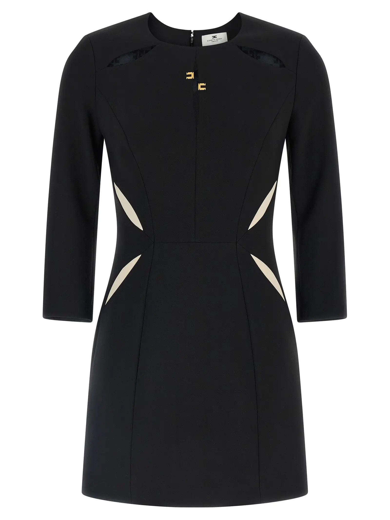 Elisabetta Franchi Bicolor Polyester Short Dress
