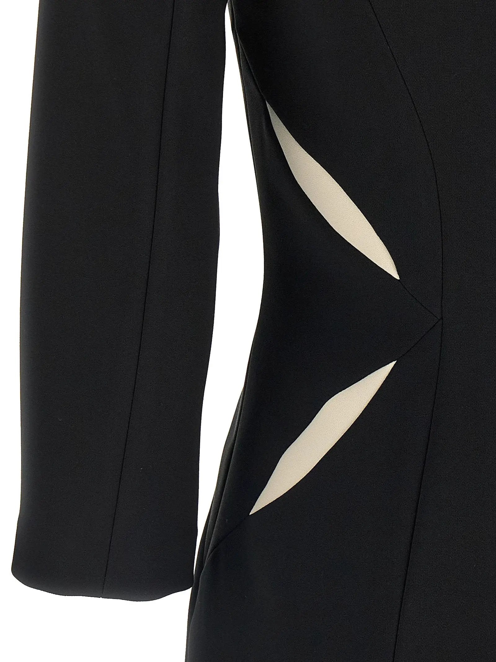 Elisabetta Franchi Bicolor Polyester Short Dress