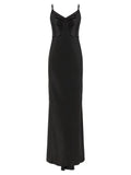 Elisabetta Franchi Black Polyester Long Dress