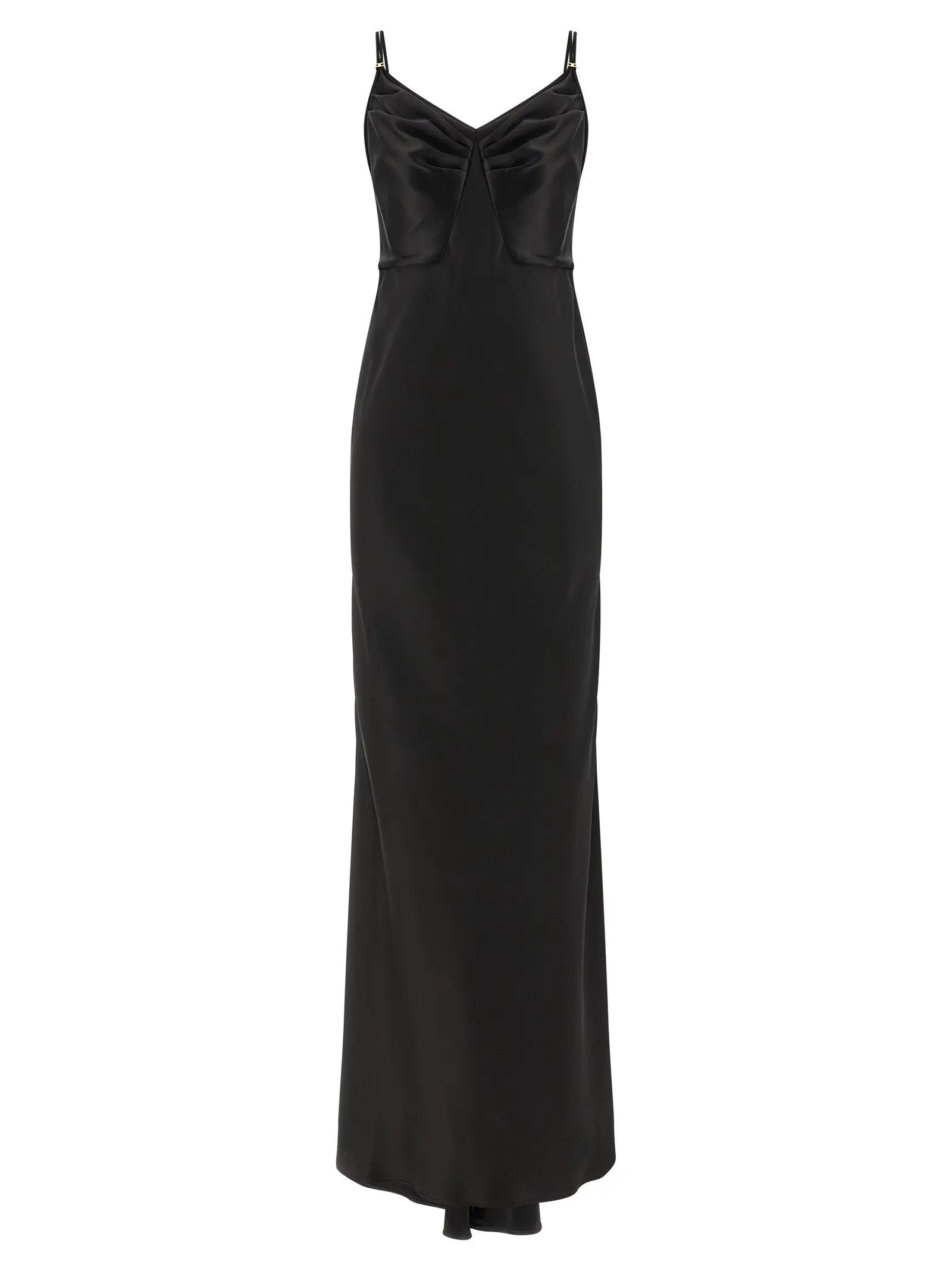 Elisabetta Franchi Black Polyester Long Dress