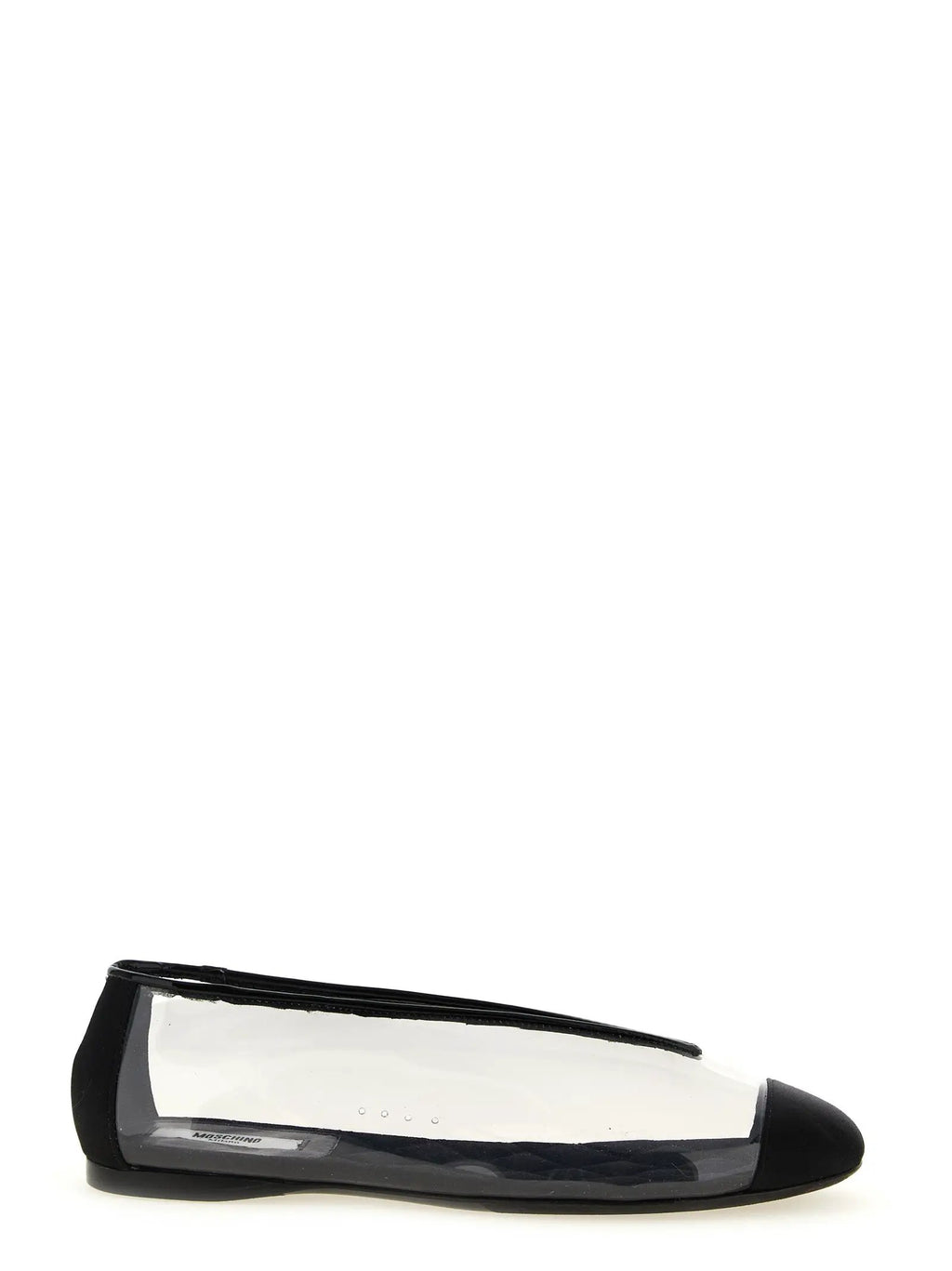 Moschino Black Pvc Ballet Flats