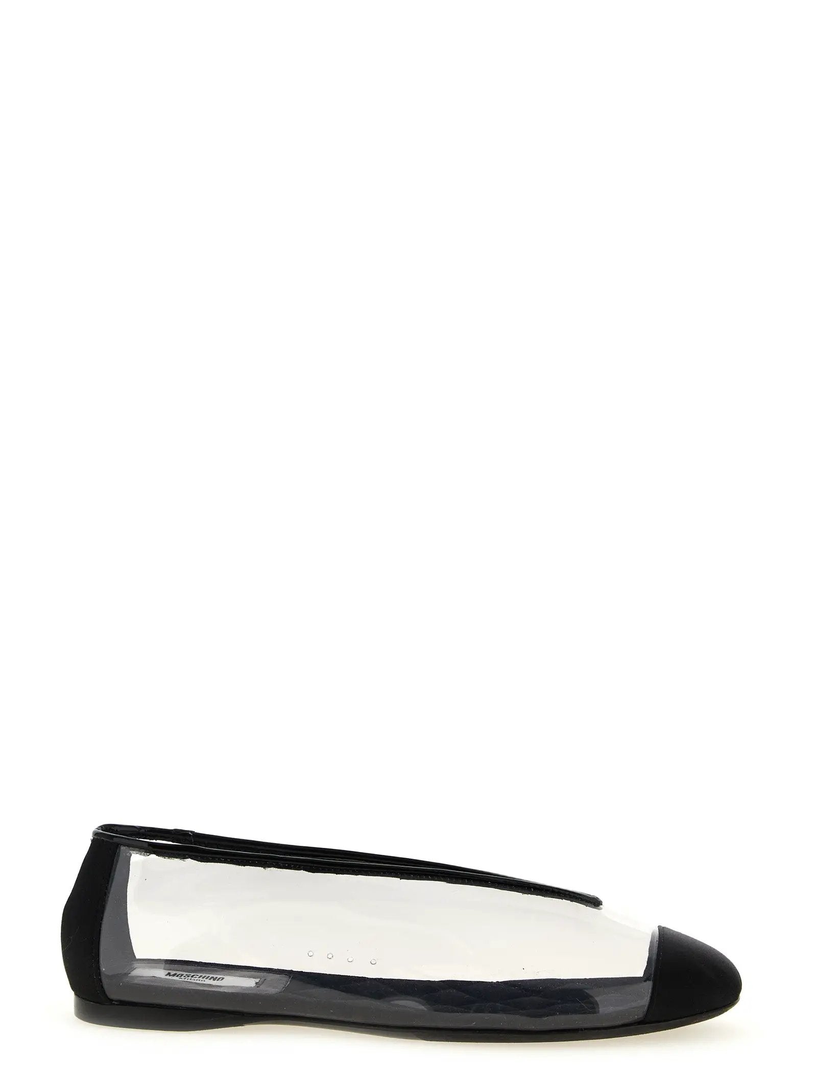 Moschino Black Pvc Ballet Flats