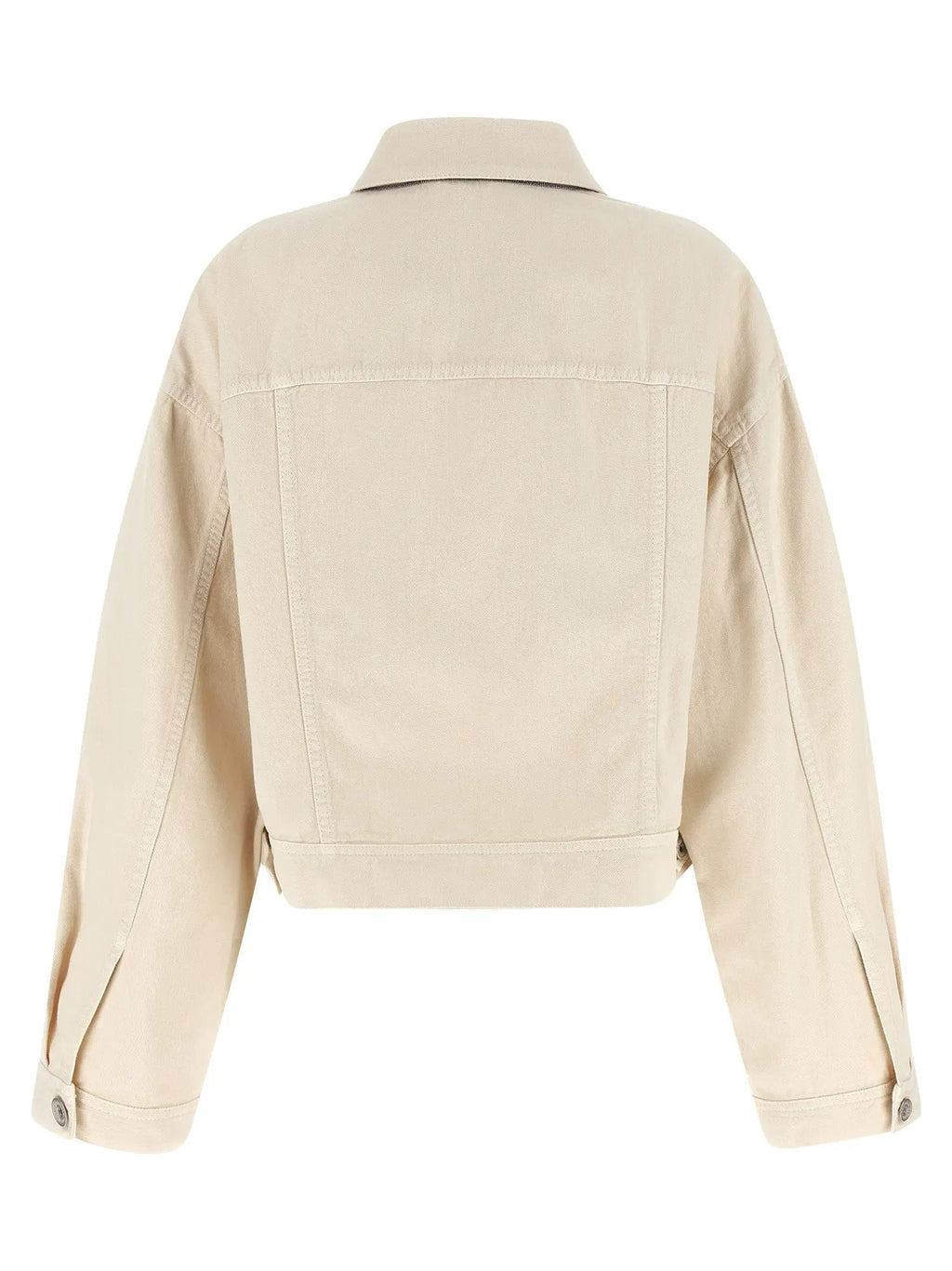 Brunello Cucinelli Beige Cotton Denim Jacket