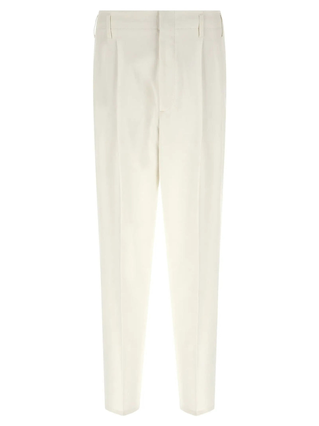 Brunello Cucinelli White Cotton Casual Pants
