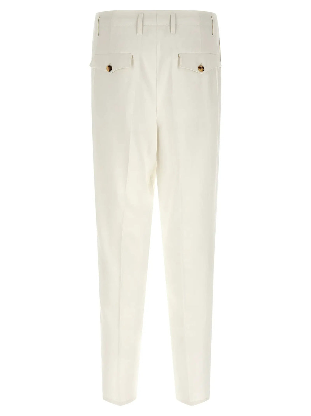 Brunello Cucinelli White Cotton Casual Pants