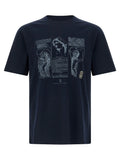 Brunello Cucinelli Blue Cotton T-Shirt