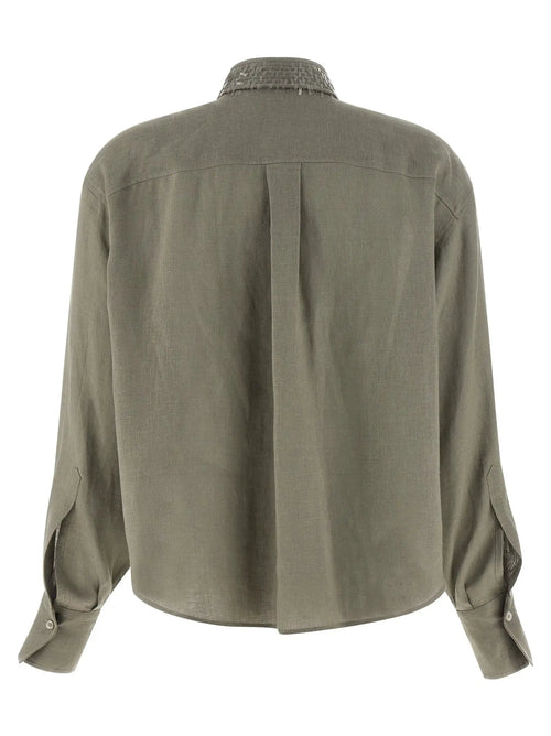 Brunello Cucinelli Chemisier en lin bicolore