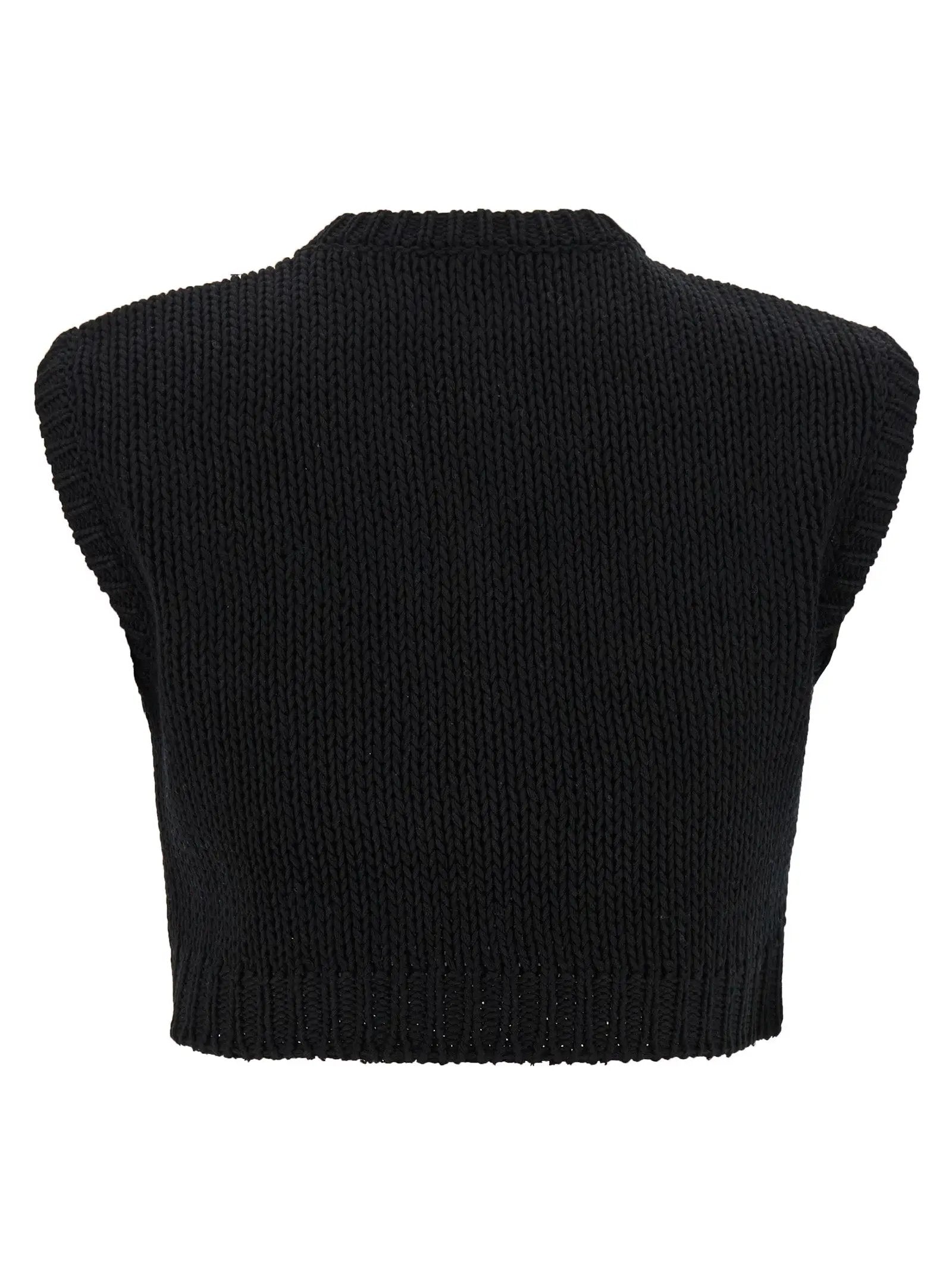 Max Mara Black Cotton Cardigan