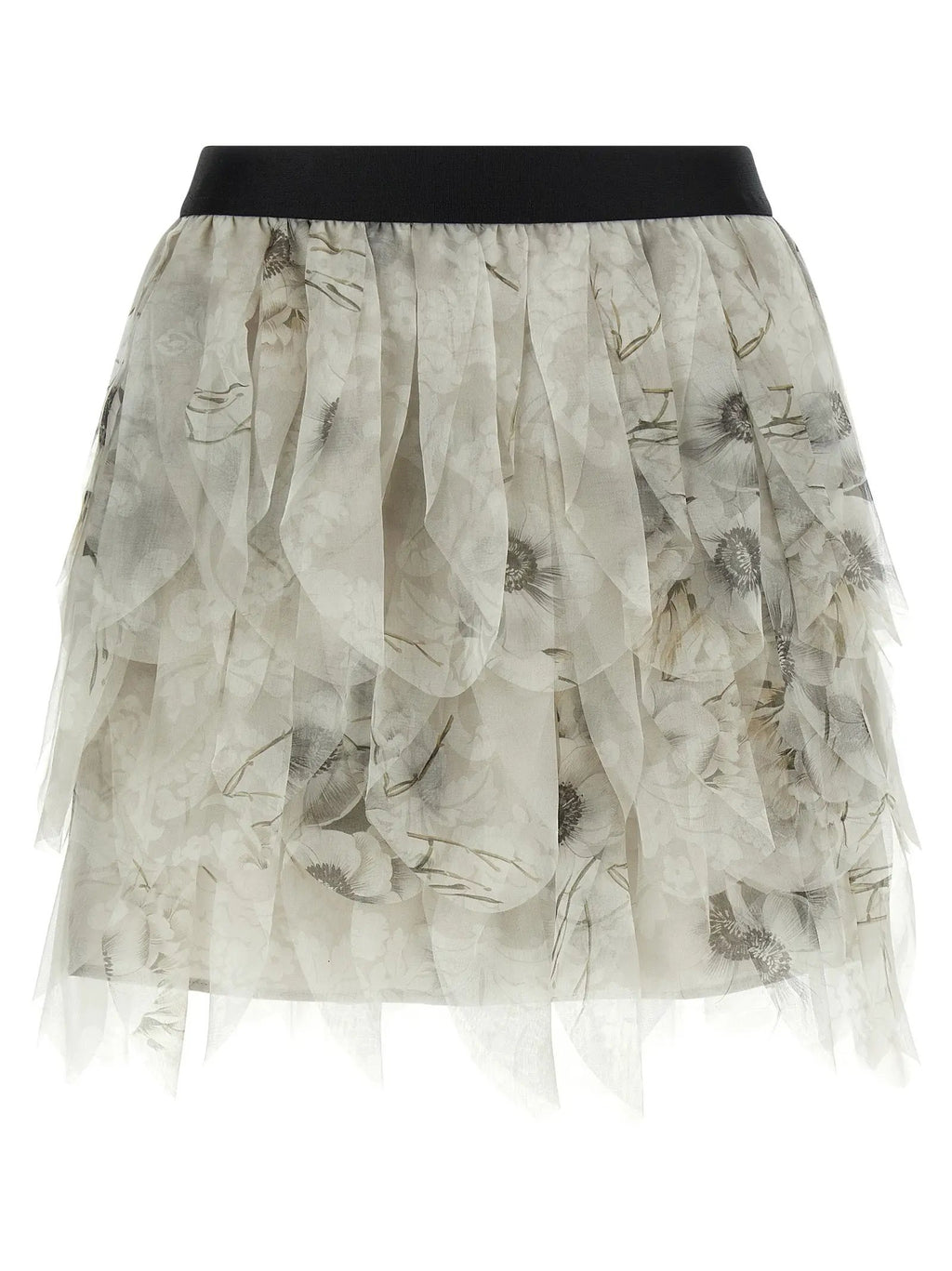 Max Mara Gray Silk Long Skirt