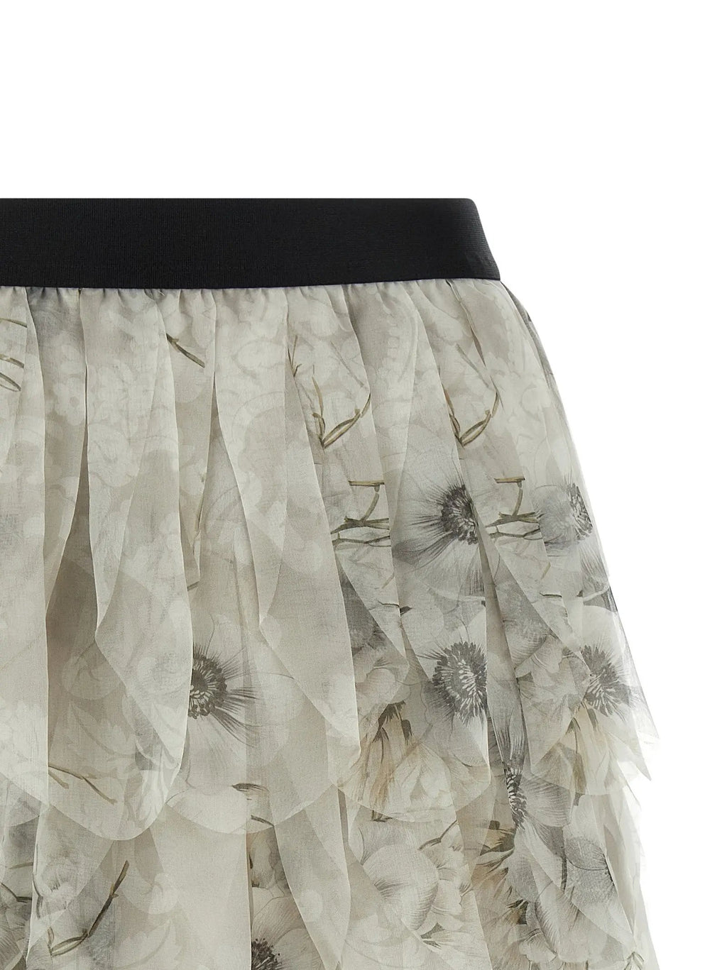 Max Mara Gray Silk Long Skirt