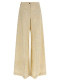 PINKO Beige Linen Flared Pants