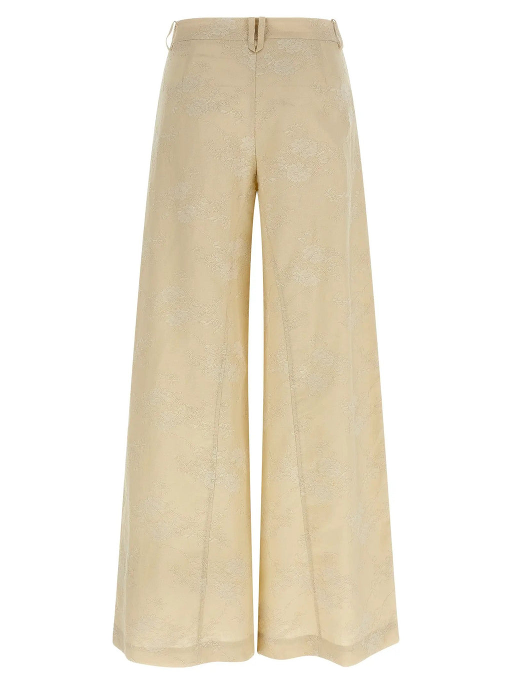 PINKO Beige Linen Flared Pants
