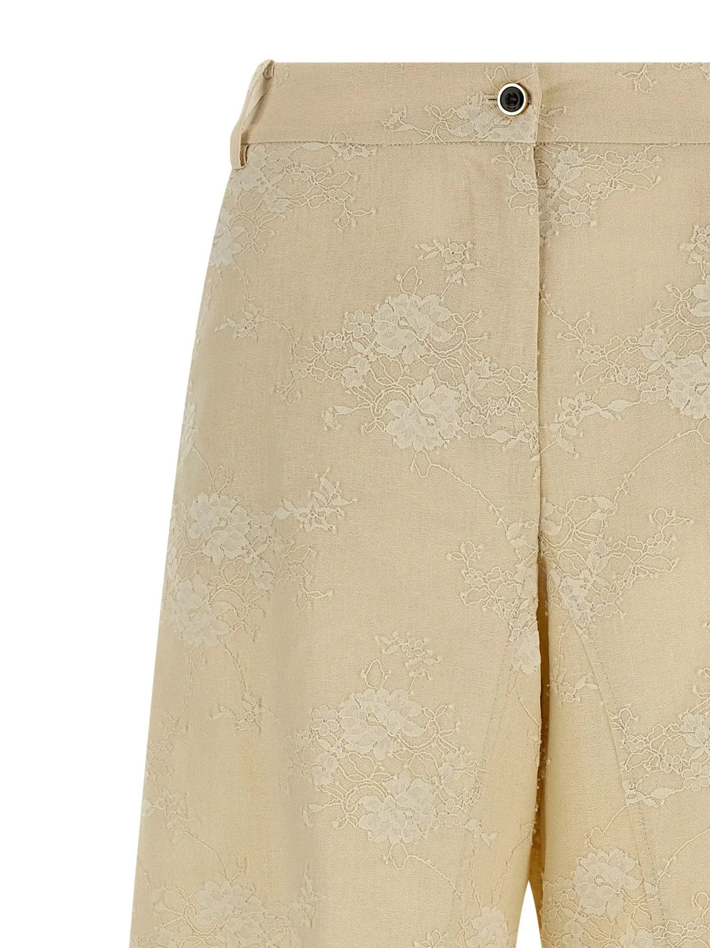 PINKO Beige Linen Flared Pants