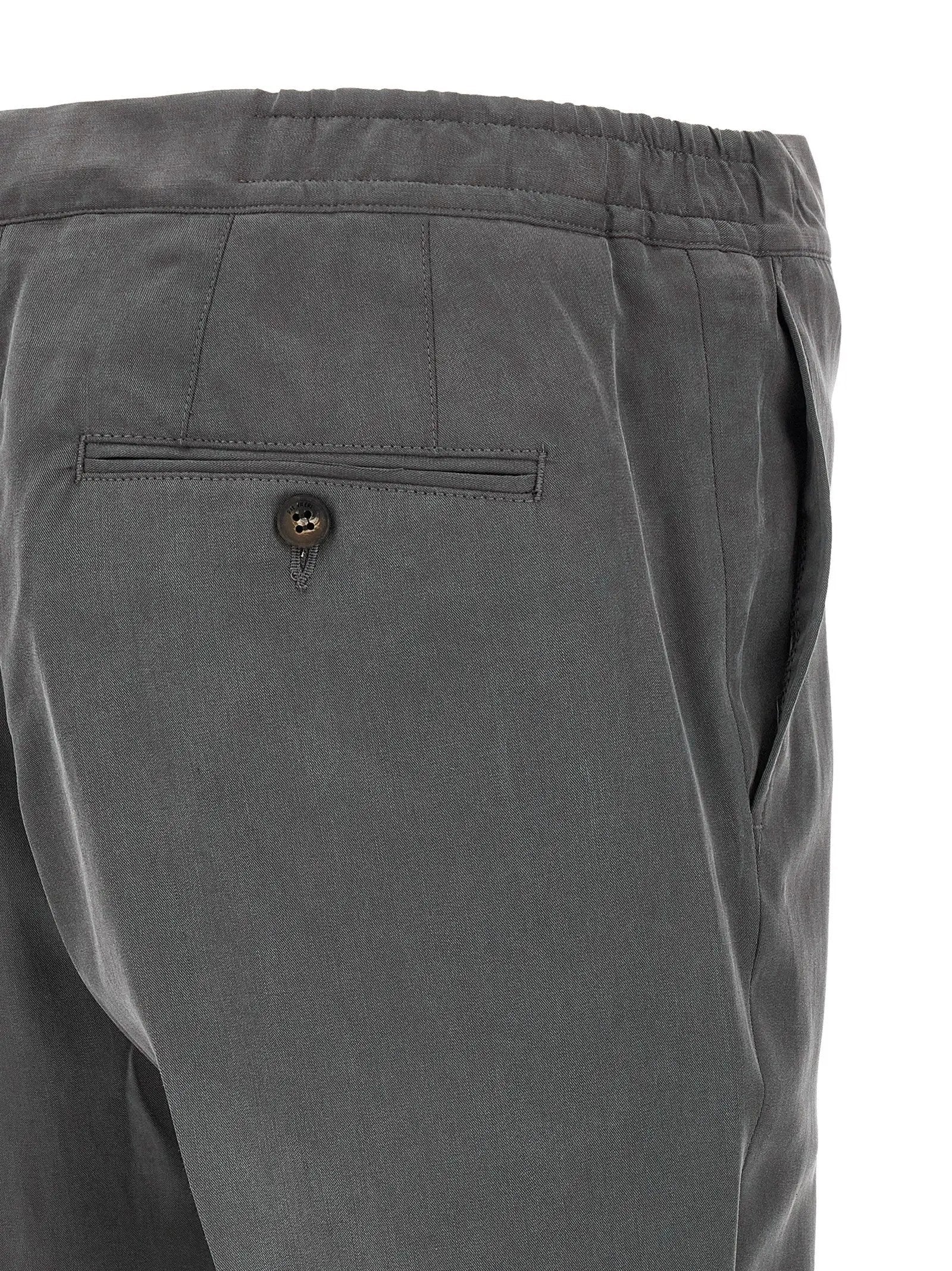 Pal Zileri Gray Lyocell Casual Pants