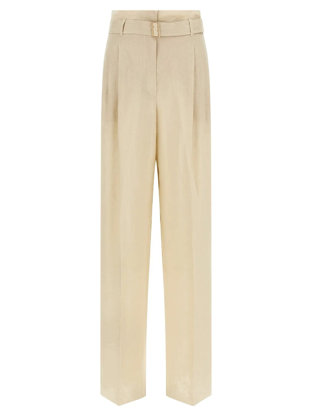 Max Mara Beige Linen Casual Pants