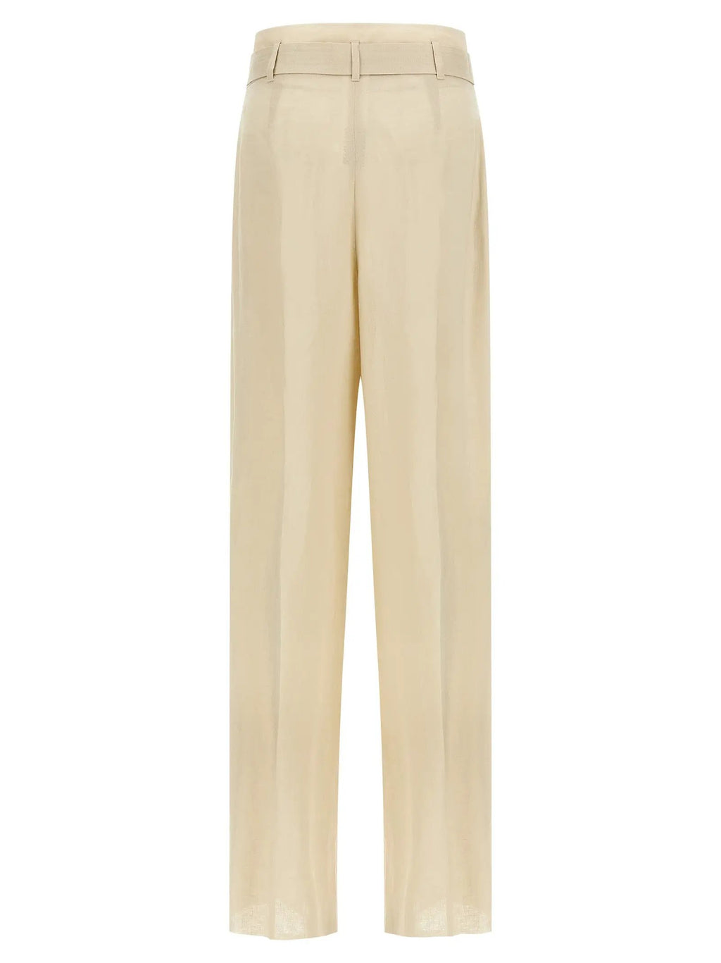 Max Mara Beige Linen Casual Pants