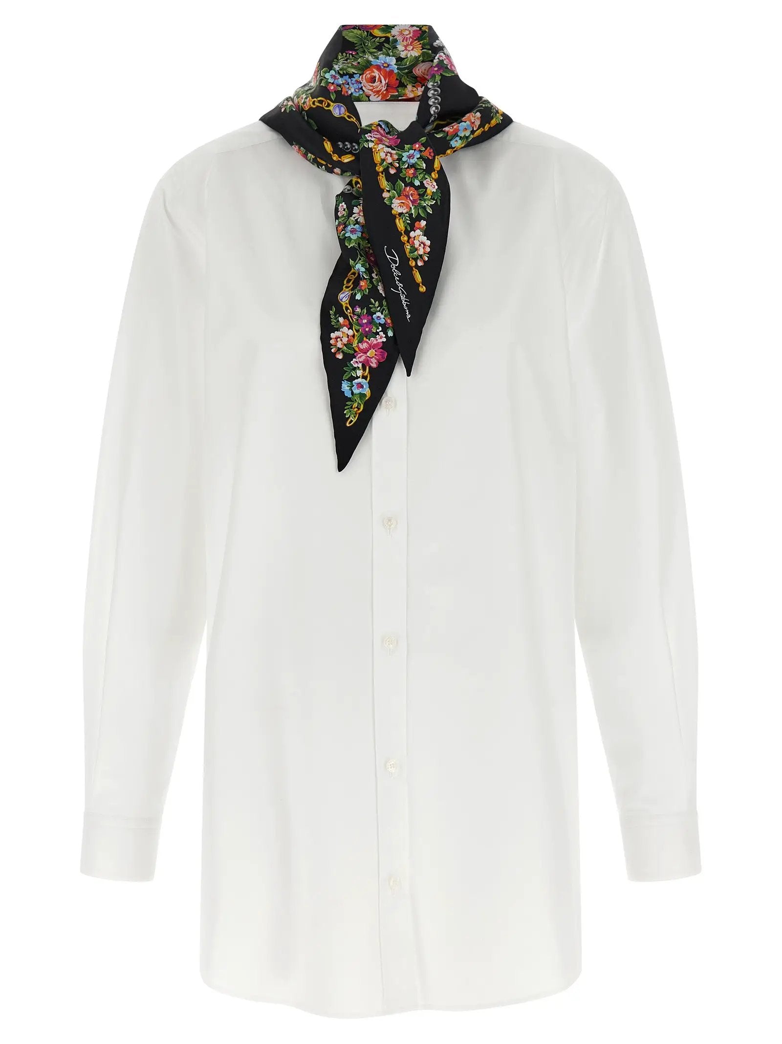 Dolce & Gabbana White Cotton Blouse