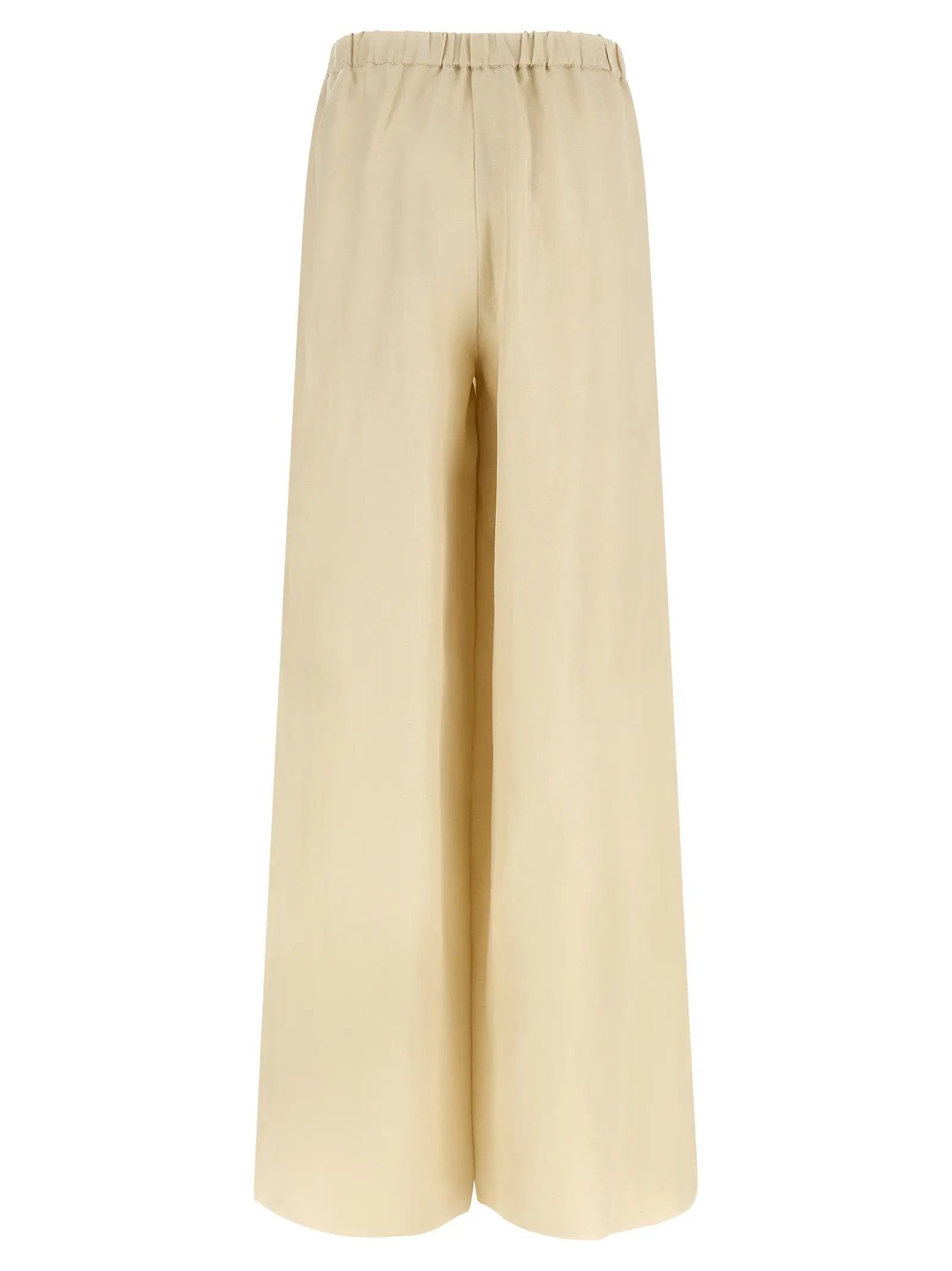 Max Mara Beige Linen Casual Pants