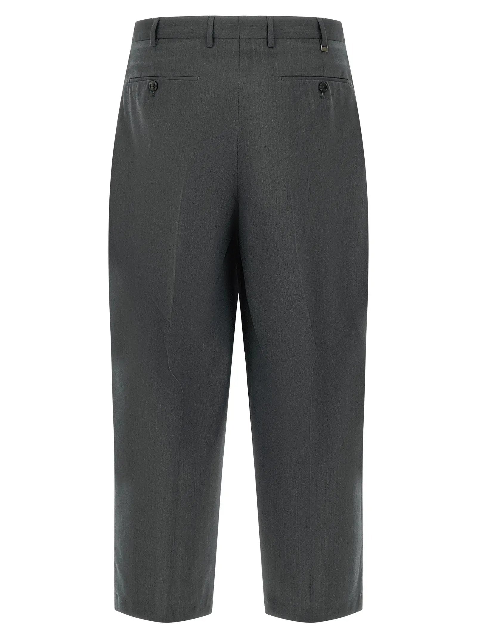 PT Torino Gray Virgin Wool Dress Pants