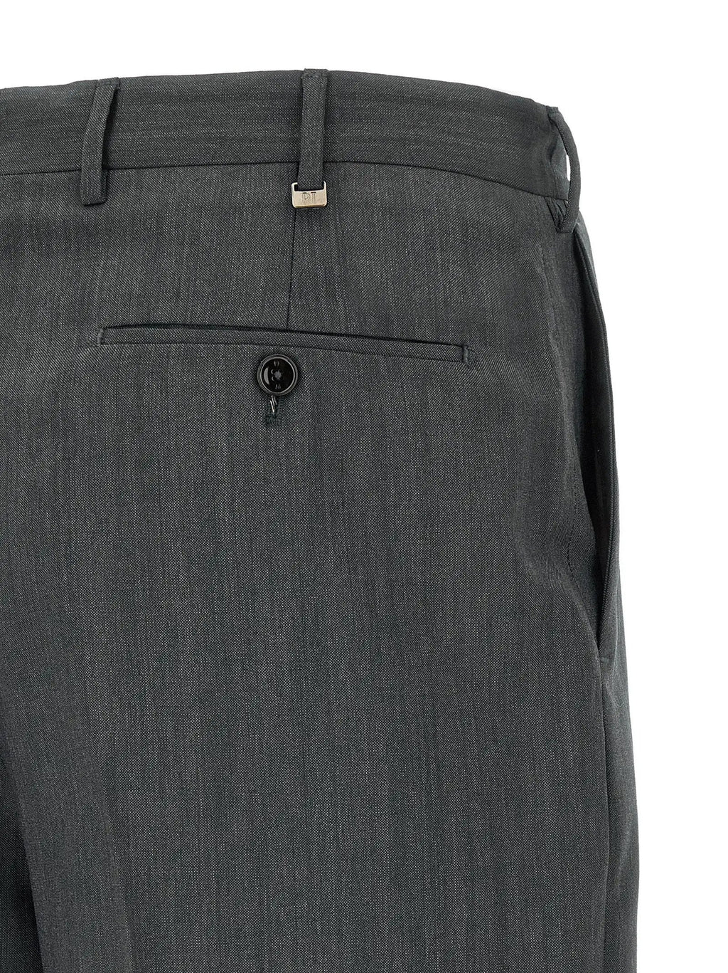 PT Torino Gray Virgin Wool Dress Pants