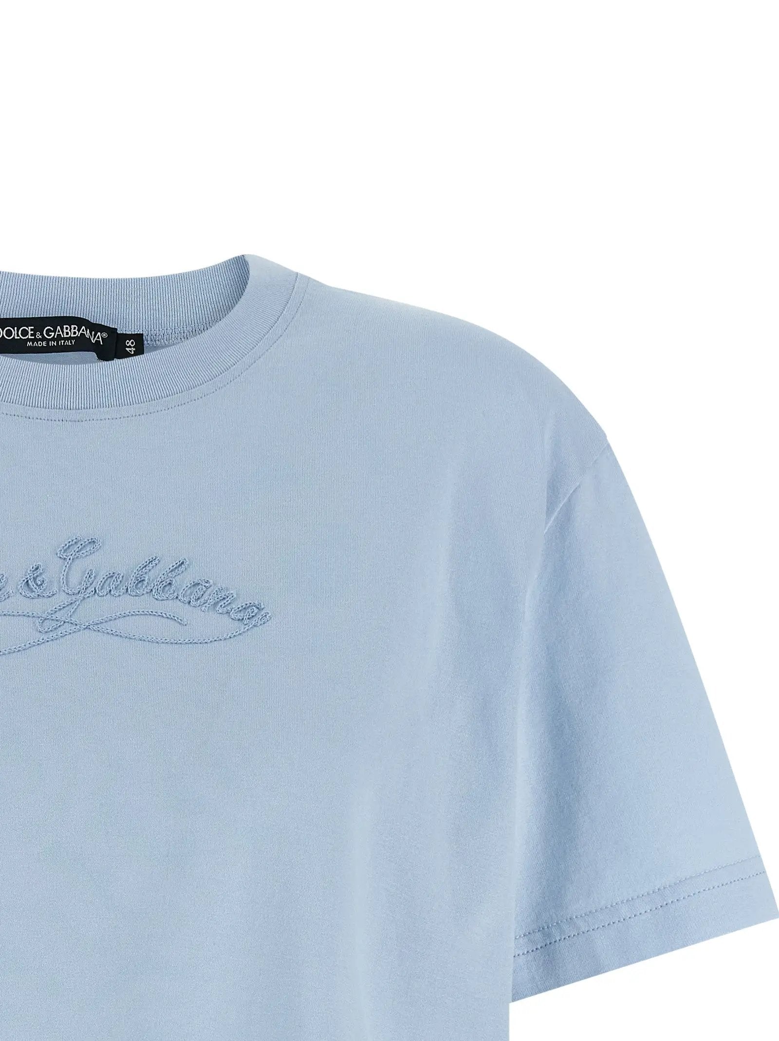 T-shirt en coton bleu Dolce & Gabbana