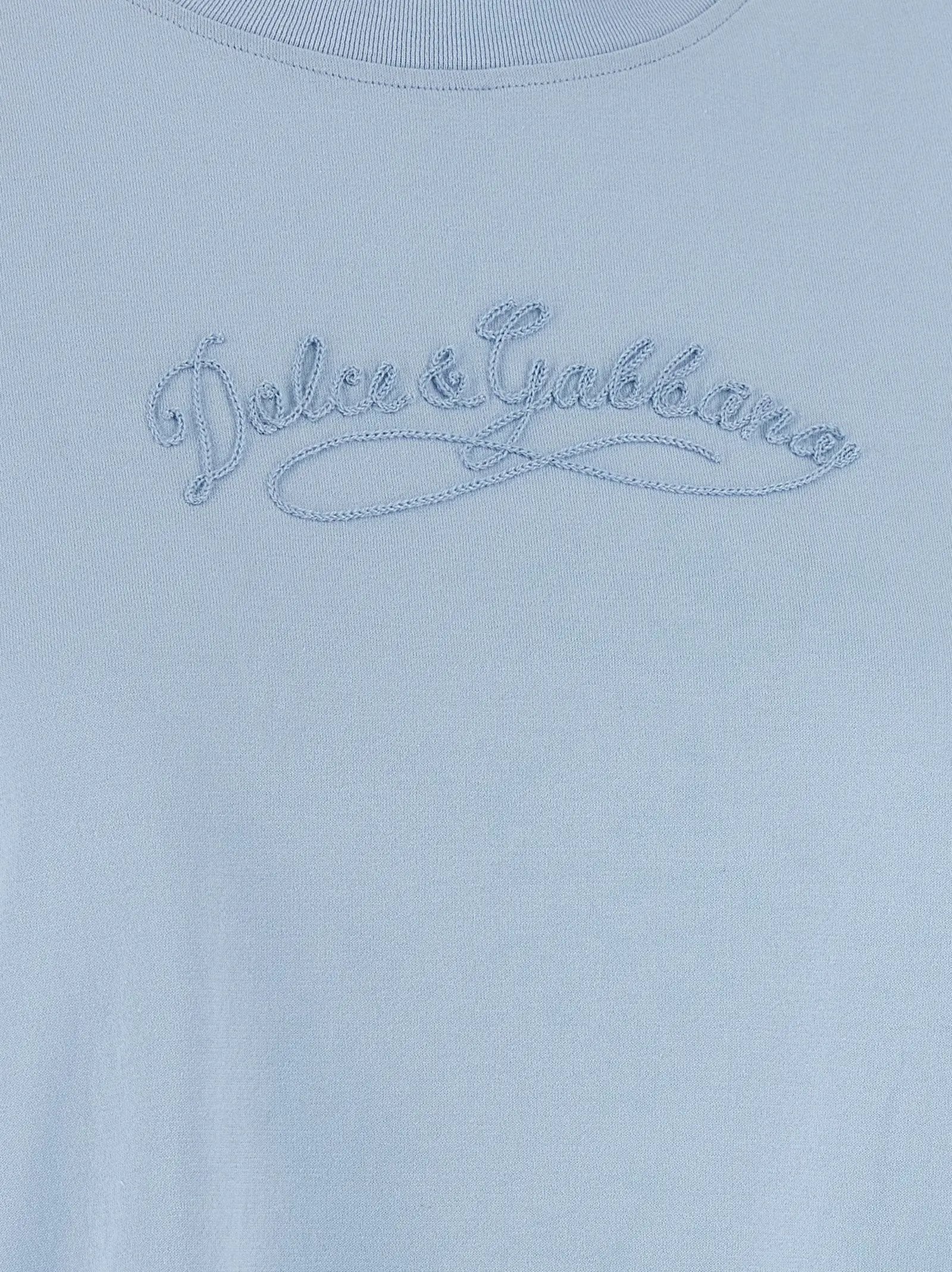 T-shirt en coton bleu Dolce & Gabbana