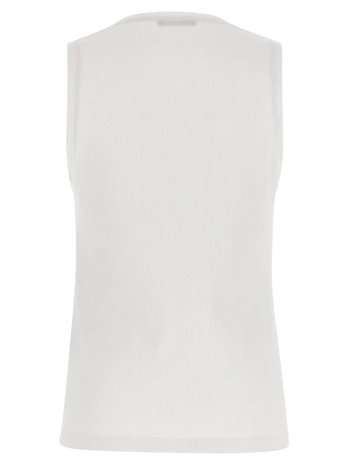 Balmain White Cotton Tank Tops