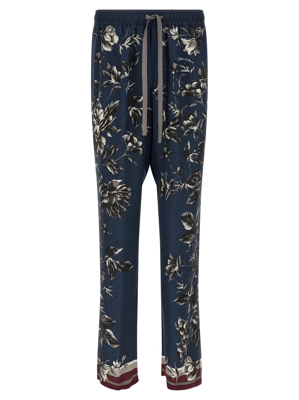 Dolce & Gabbana Blue Silk Casual Pants