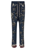 Dolce & Gabbana Blue Silk Casual Pants