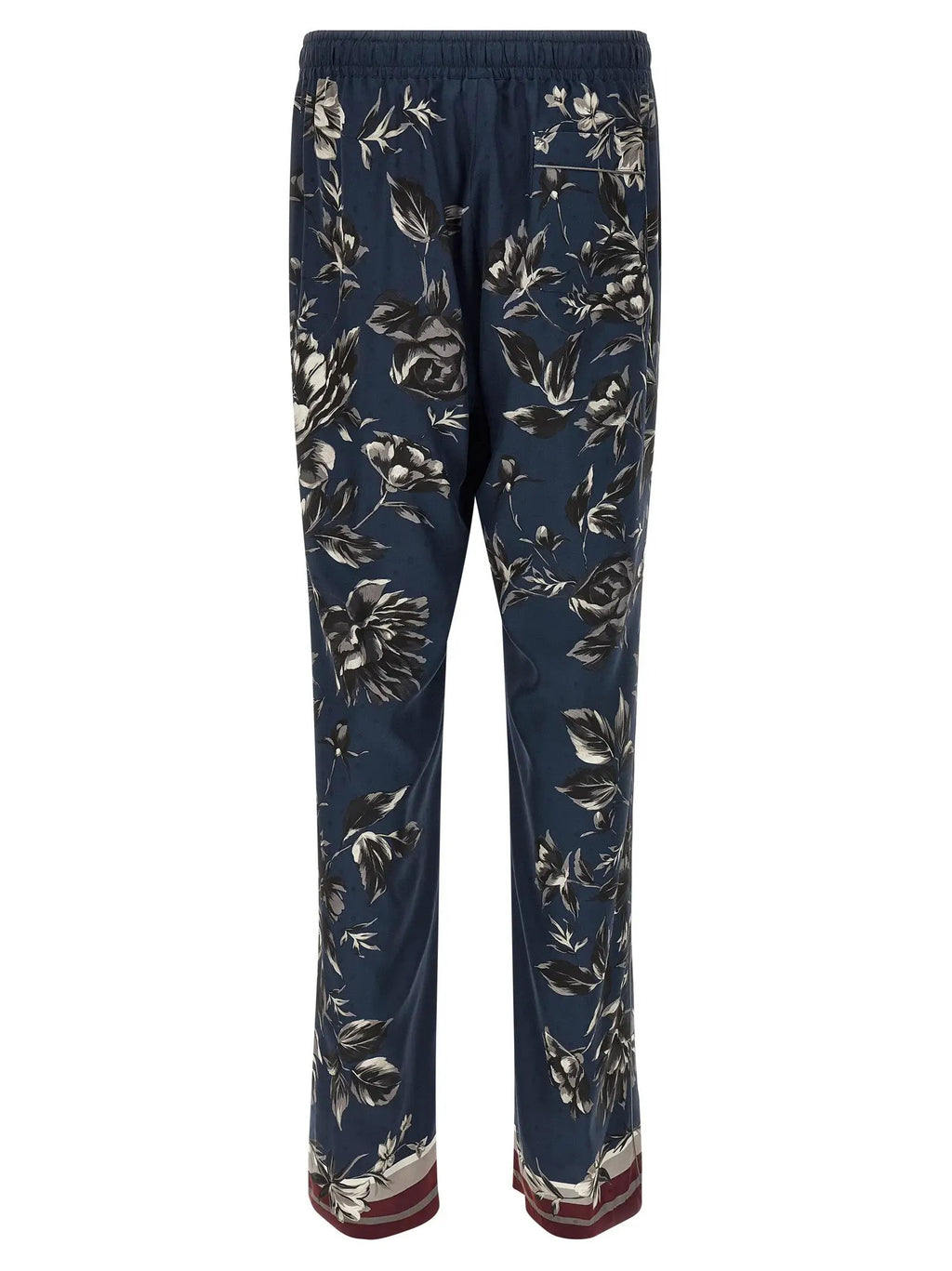 Dolce & Gabbana Blue Silk Casual Pants
