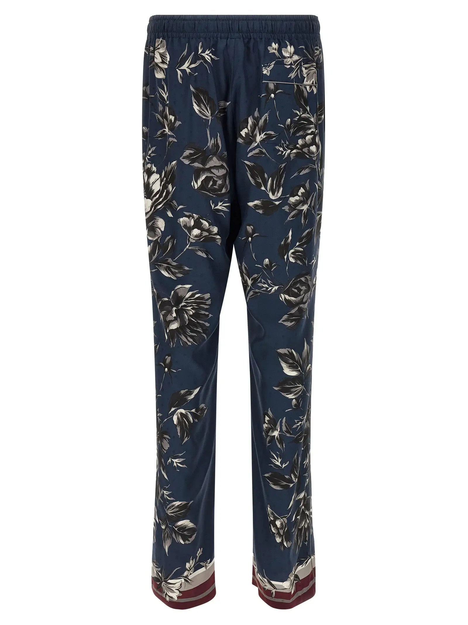 Dolce & Gabbana Blue Silk Casual Pants
