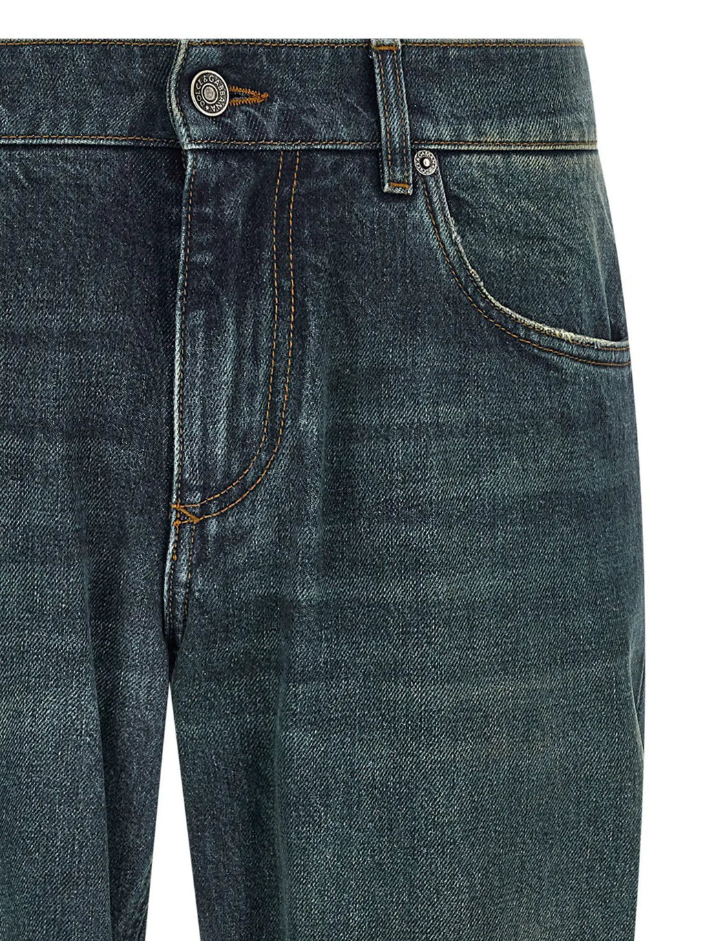Dolce & Gabbana Blue Cotton Straight-Leg Jeans