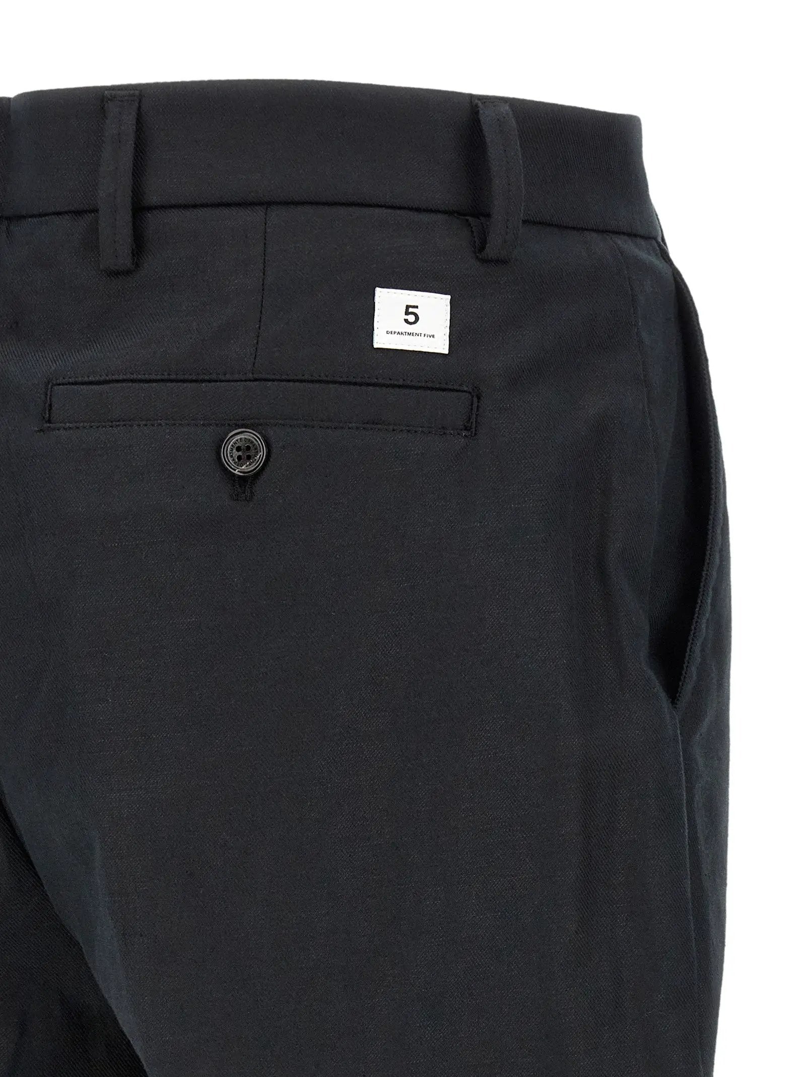 Department 5 Black Cotton Casual Pants