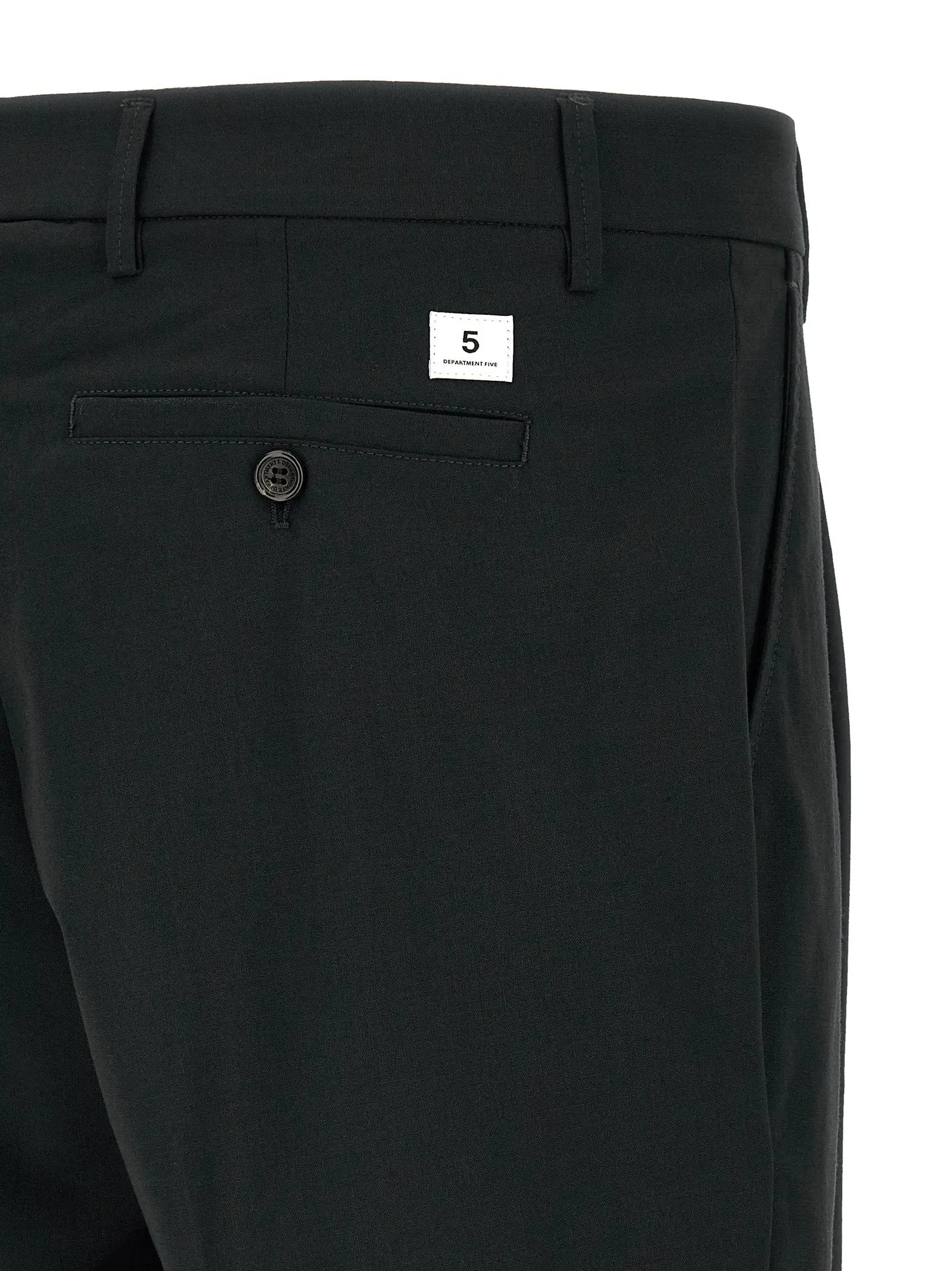 Department 5 Black Polyester Casual Pants