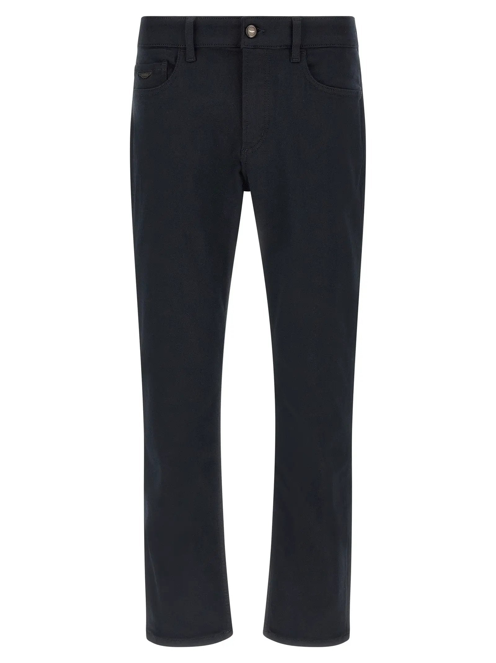 Hugo Boss Blue Polyester Straight-Leg Jeans