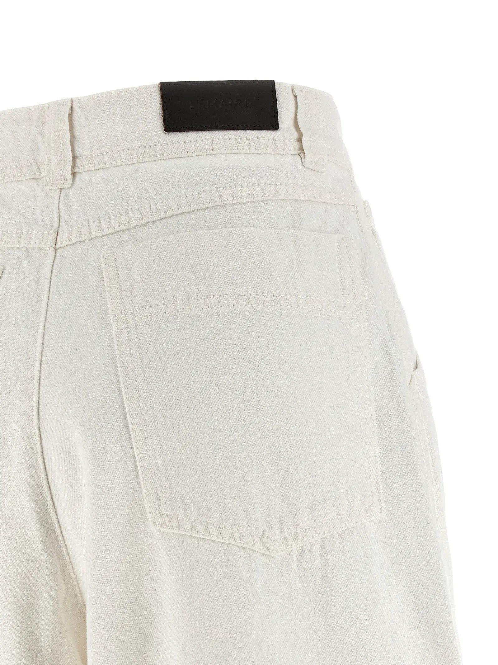 Lemaire White Cotton Jeans Denim