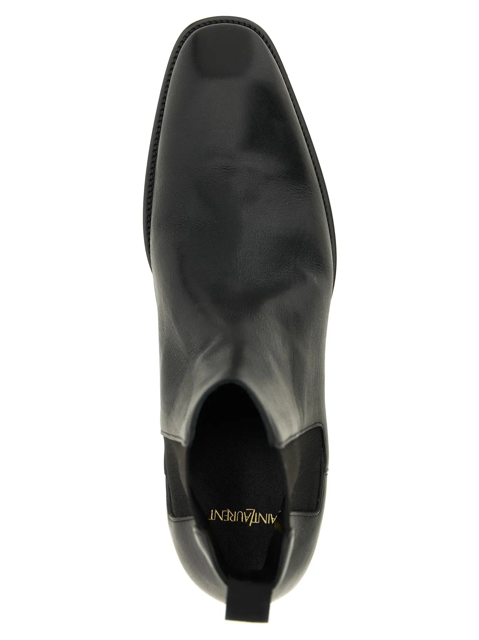 Saint Laurent Black Calfskin Chelsea Boots