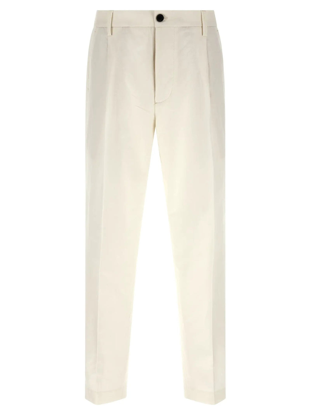 Department 5 White Cotton Casual Pants