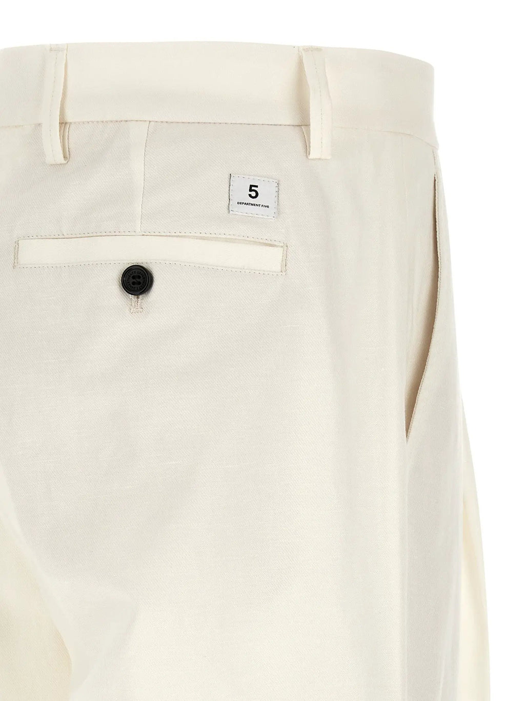 Department 5 White Cotton Casual Pants