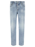 Dsquared² Blue Cotton Straight-Leg Jeans