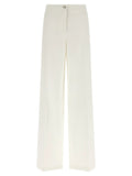 PINKO White Linen Casual Pants