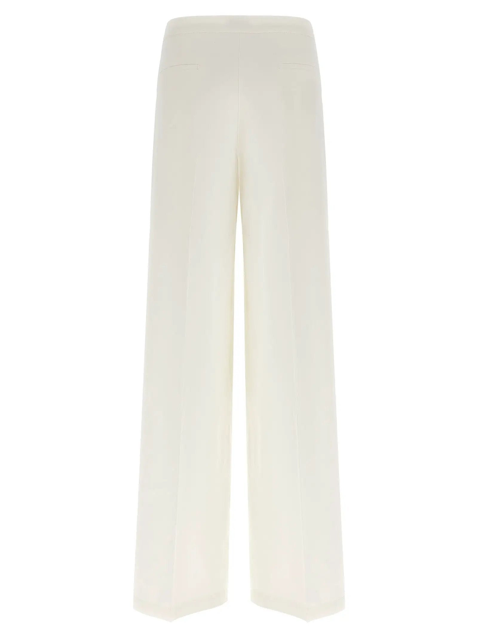 PINKO White Linen Casual Pants