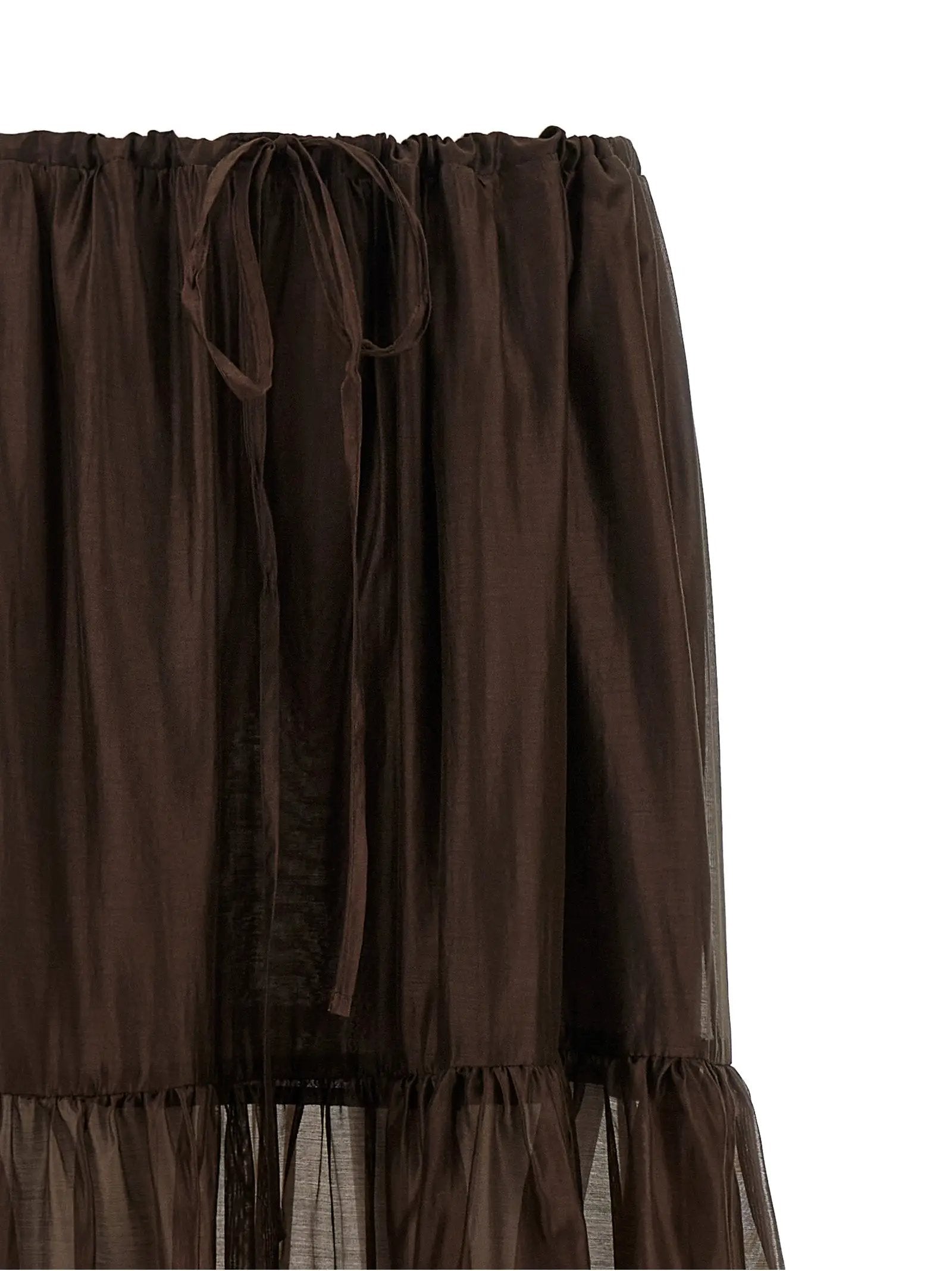 Twinset Brown Lycra Mini Skirt